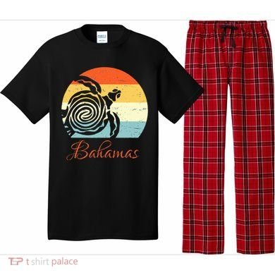Bahamas Retro Throwback Sea Turtle Vacation Pajama Set