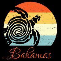 Bahamas Retro Throwback Sea Turtle Vacation Women's Hoodie thumb 2