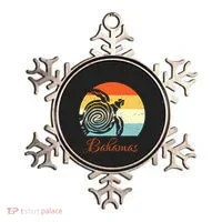 Bahamas Retro Throwback Sea Turtle Vacation Ornament thumb 0