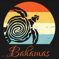 Bahamas Retro Throwback Sea Turtle Vacation Ornament thumb 1