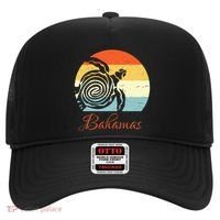 Bahamas Retro Throwback Sea Turtle Vacation Hat thumb 0