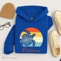 Bahamas Retro Throwback Sea Turtle Vacation Hoodie thumb 4