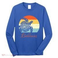 Bahamas Retro Throwback Sea Turtle Vacation Long Sleeve Shirt thumb 0