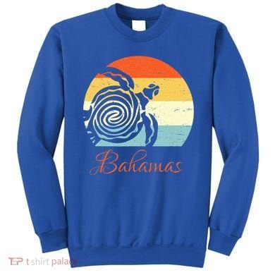 Bahamas Retro Throwback Sea Turtle Vacation Sweatshirt