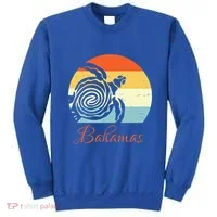 Bahamas Retro Throwback Sea Turtle Vacation Sweatshirt thumb 0