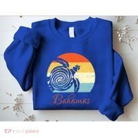 Bahamas Retro Throwback Sea Turtle Vacation Sweatshirt thumb 2