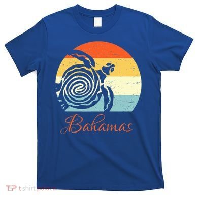 Bahamas Retro Throwback Sea Turtle Vacation T-Shirt
