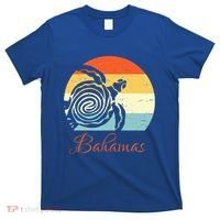 Bahamas Retro Throwback Sea Turtle Vacation T-Shirt thumb 0