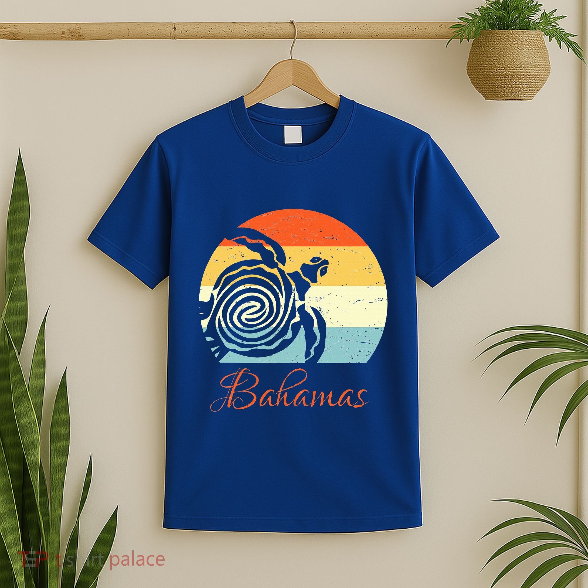 Bahamas Retro Throwback Sea Turtle Vacation T-Shirt