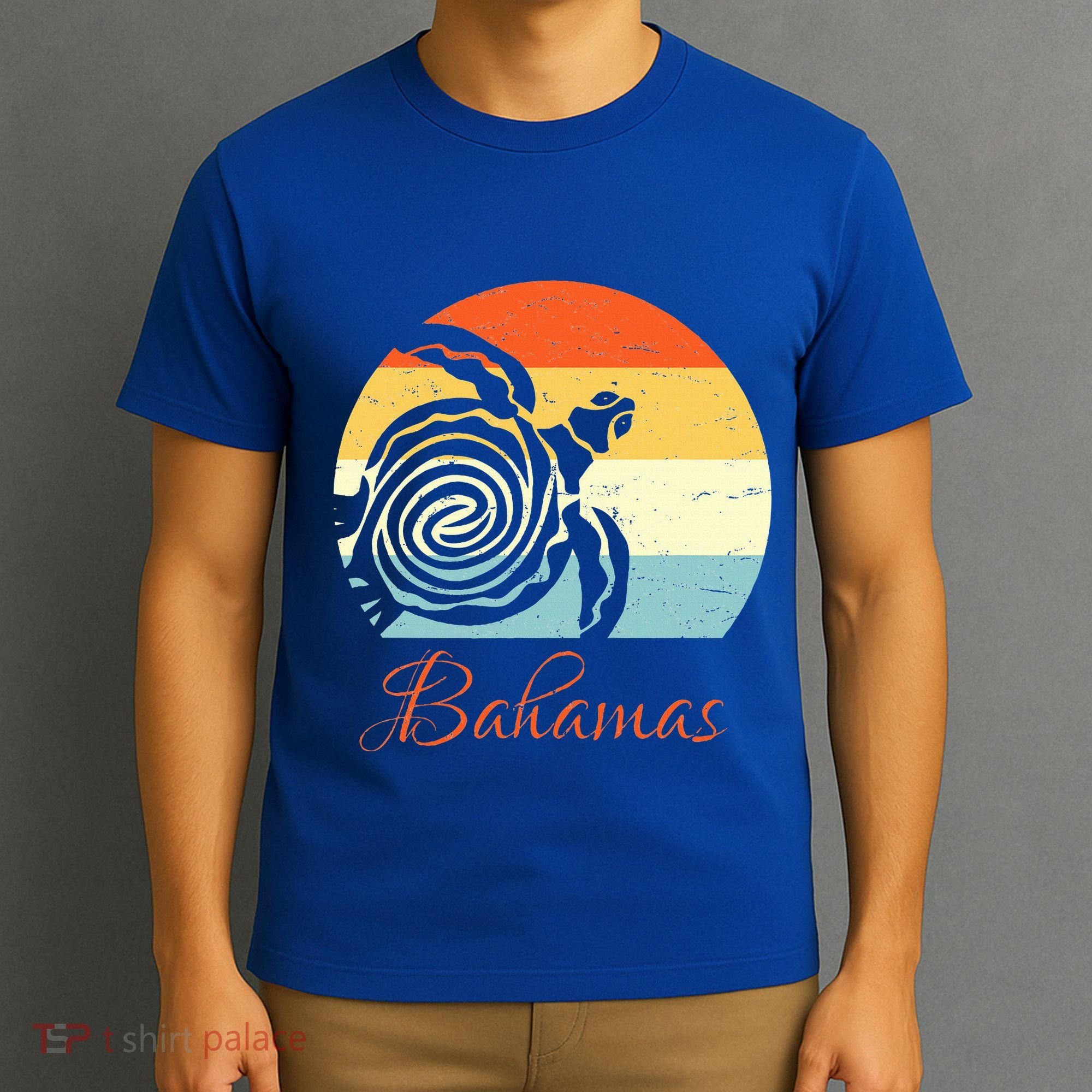 Bahamas Retro Throwback Sea Turtle Vacation T-Shirt