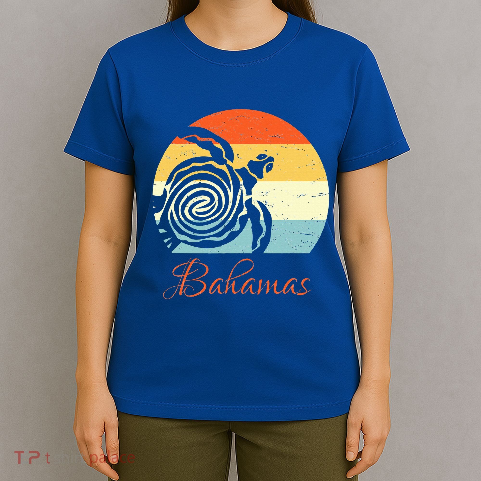 Bahamas Retro Throwback Sea Turtle Vacation T-Shirt