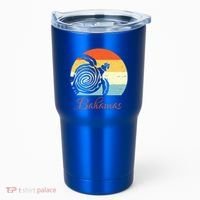 Bahamas Retro Throwback Sea Turtle Vacation Tumbler thumb 0