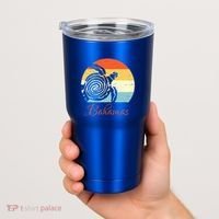 Bahamas Retro Throwback Sea Turtle Vacation Tumbler thumb 2