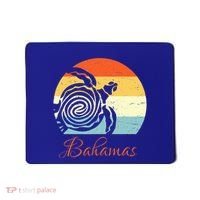 Bahamas Retro Throwback Sea Turtle Vacation Mousepad thumb 0