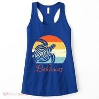 Bahamas Retro Throwback Sea Turtle Vacation Women's Tank Top thumb 0