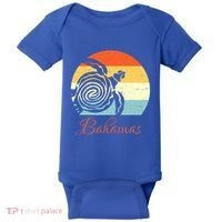 Bahamas Retro Throwback Sea Turtle Vacation Baby Bodysuit thumb 0