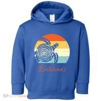 Bahamas Retro Throwback Sea Turtle Vacation Toddler Hoodie thumb 0
