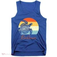 Bahamas Retro Throwback Sea Turtle Vacation Tank Top thumb 0