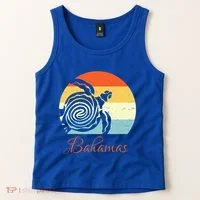 Bahamas Retro Throwback Sea Turtle Vacation Tank Top thumb 2