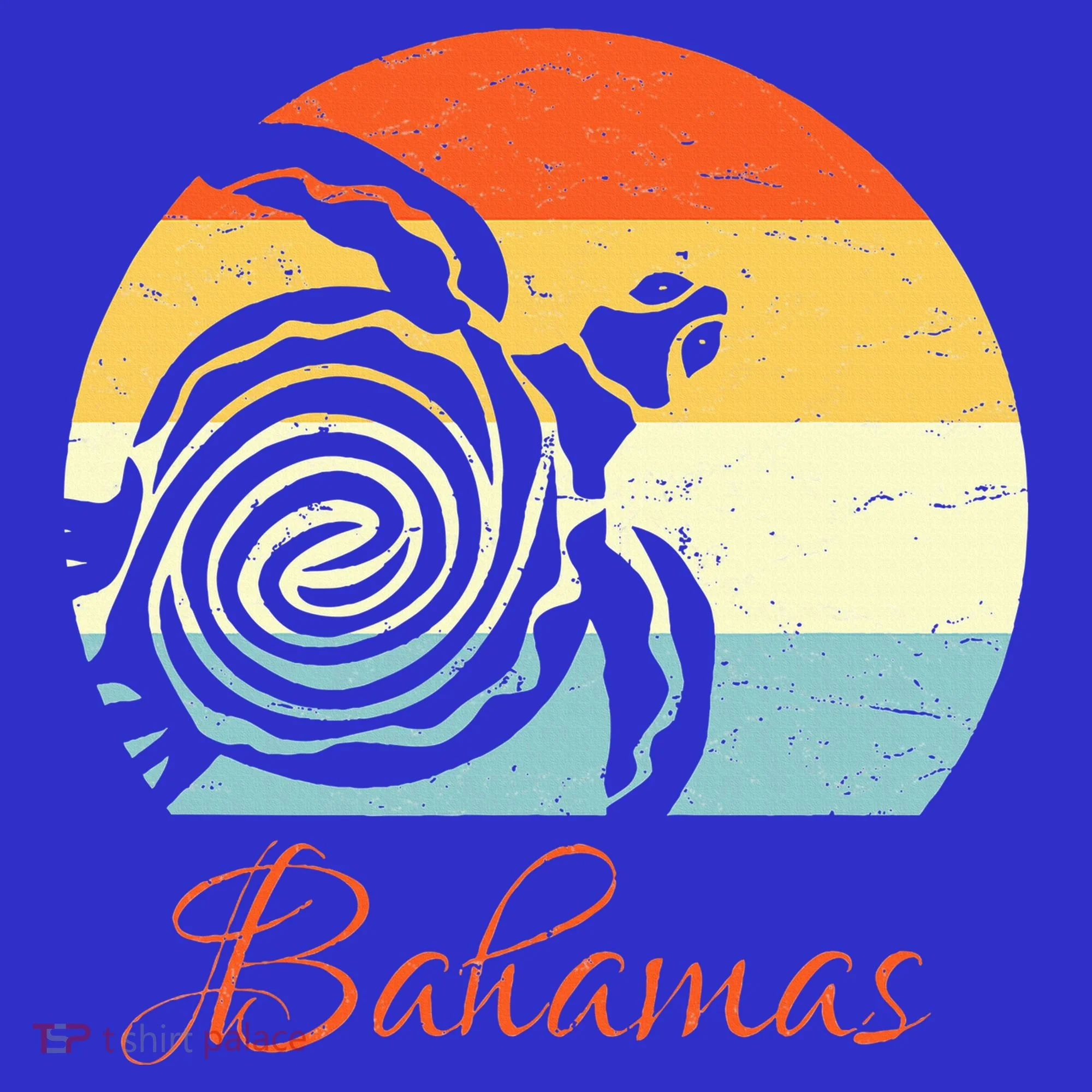 Bahamas Retro Throwback Sea Turtle Vacation Tank Top