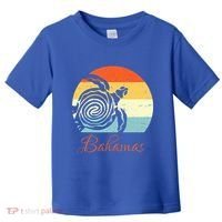 Bahamas Retro Throwback Sea Turtle Vacation Toddler T-Shirt thumb 0