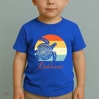 Bahamas Retro Throwback Sea Turtle Vacation Toddler T-Shirt thumb 2
