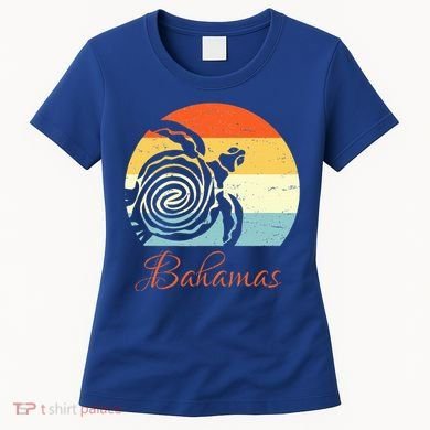 Bahamas Retro Throwback Sea Turtle Vacation Women's T-Shirt