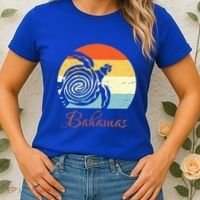 Bahamas Retro Throwback Sea Turtle Vacation Women's T-Shirt thumb 2