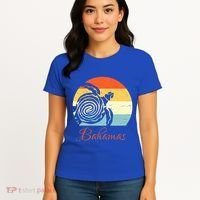 Bahamas Retro Throwback Sea Turtle Vacation Women's T-Shirt thumb 4