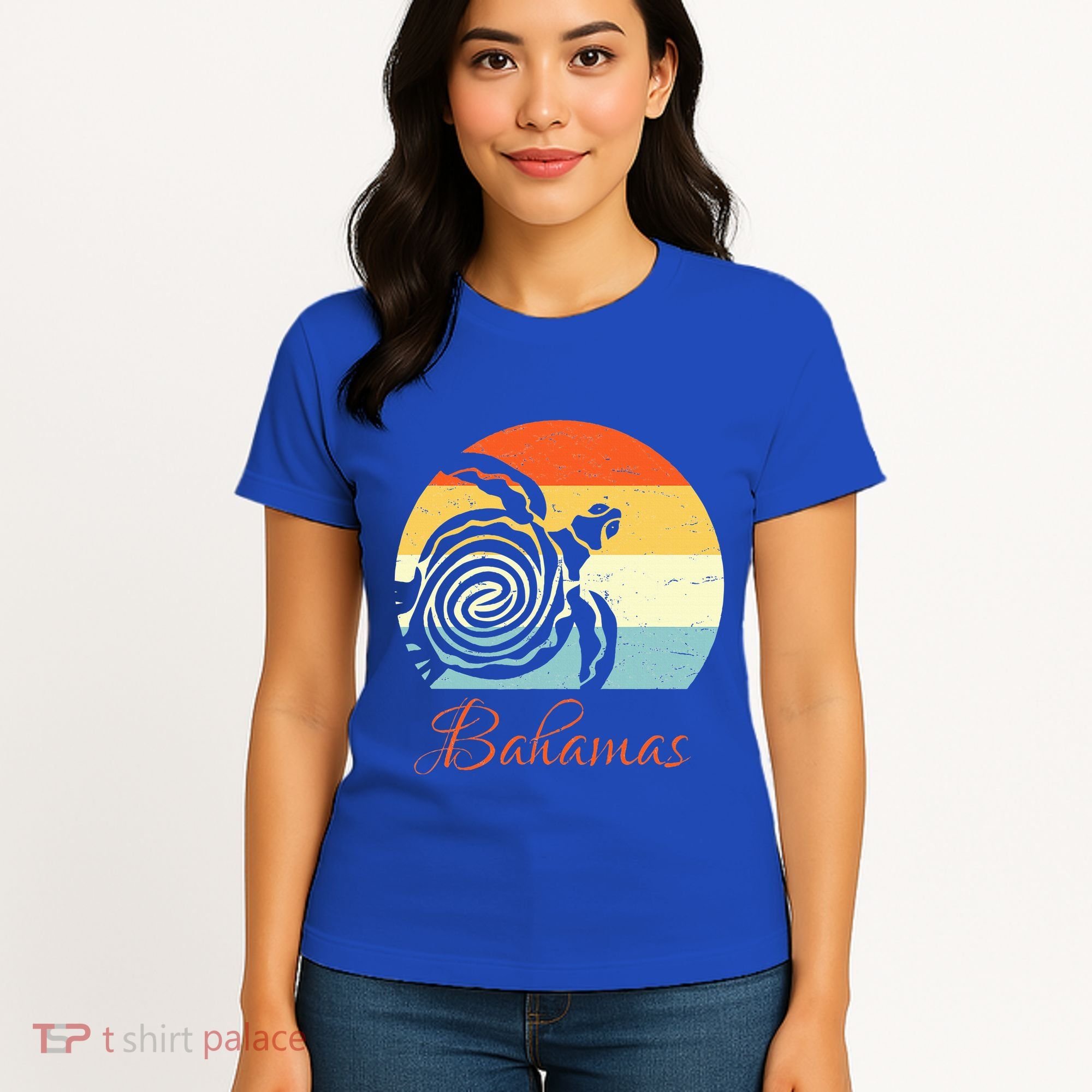Bahamas Retro Throwback Sea Turtle Vacation Women's T-Shirt