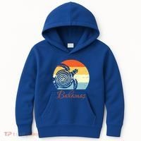 Bahamas Retro Throwback Sea Turtle Vacation Kids Hoodie thumb 0