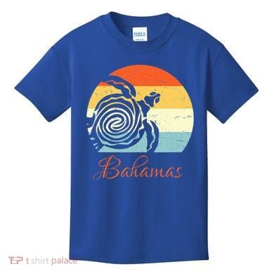 Bahamas Retro Throwback Sea Turtle Vacation Kids T-Shirt