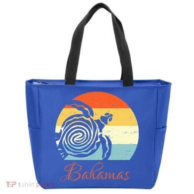 Bahamas Retro Throwback Sea Turtle Vacation Tote Bag