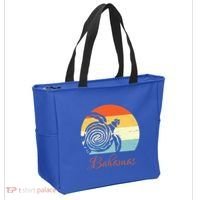 Bahamas Retro Throwback Sea Turtle Vacation Tote Bag thumb 2