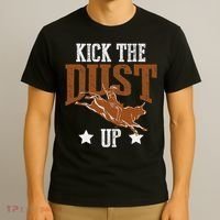 Bull Rider Tee Kick The Dust Up Bull Riding Rodeo T-Shirt thumb 3