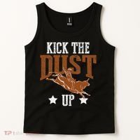 Bull Rider Tee Kick The Dust Up Bull Riding Rodeo Tank Top thumb 2