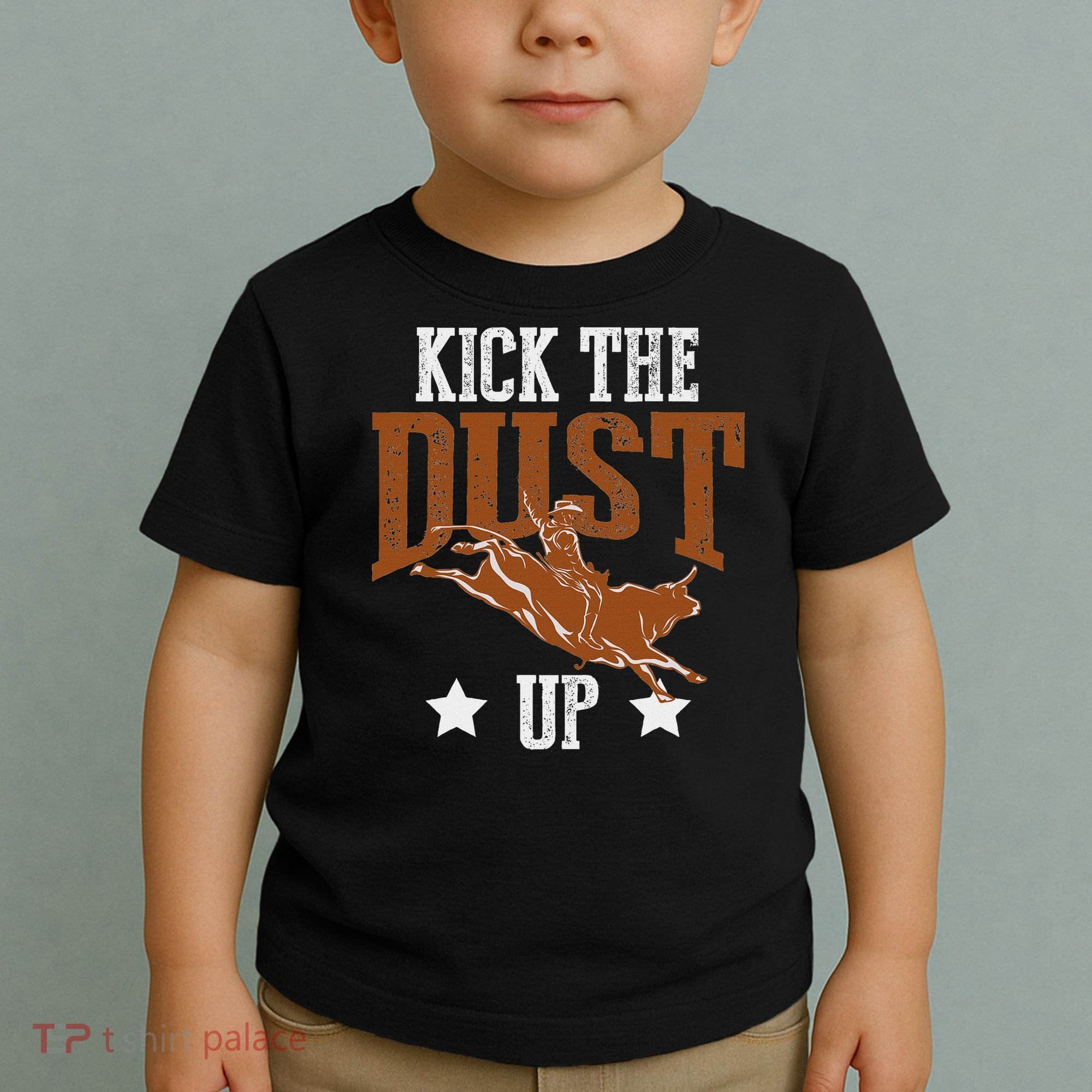Bull Rider Tee Kick The Dust Up Bull Riding Rodeo Toddler T-Shirt