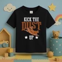 Bull Rider Tee Kick The Dust Up Bull Riding Rodeo Toddler T-Shirt thumb 3