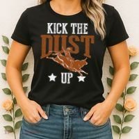 Bull Rider Tee Kick The Dust Up Bull Riding Rodeo Women's T-Shirt thumb 2