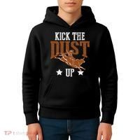 Bull Rider Tee Kick The Dust Up Bull Riding Rodeo Kids Hoodie thumb 4