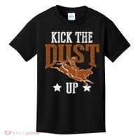 Bull Rider Tee Kick The Dust Up Bull Riding Rodeo Kids T-Shirt thumb 0