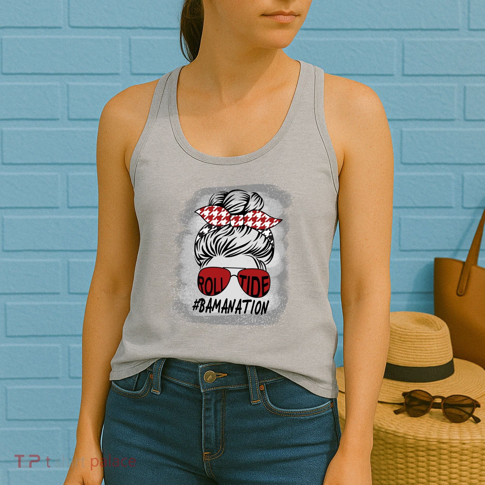 Bamanation Roll Tide Alabama All Y'all The Tide Is Crimson Women's Tank Top