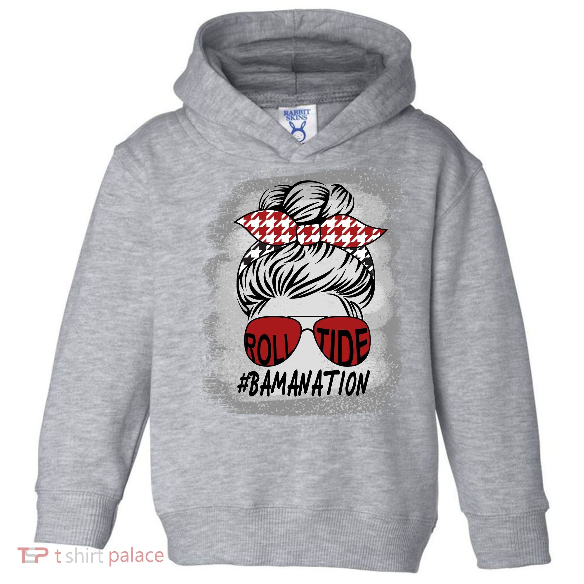 Bamanation Roll Tide Alabama All Y'all The Tide Is Crimson Toddler Hoodie