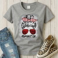 Bamanation Roll Tide Alabama All Y'all The Tide Is Crimson Women's T-Shirt thumb 3