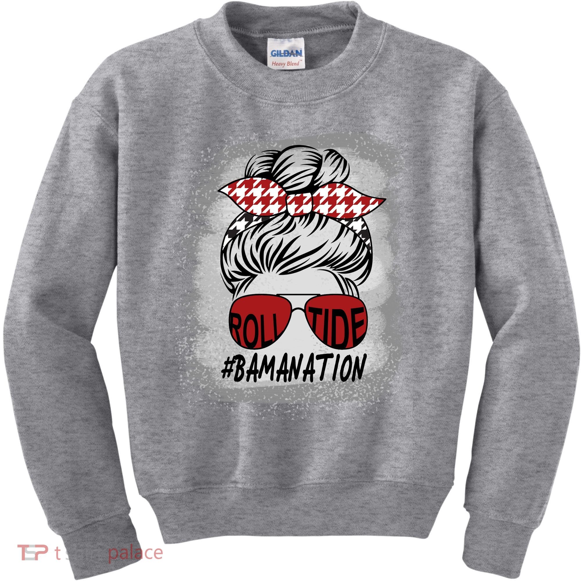 Bamanation Roll Tide Alabama All Y'all The Tide Is Crimson Kids Sweatshirt