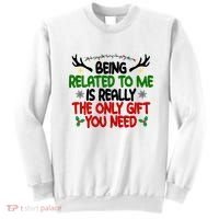 Being Related To Me Is Really The Only Gift You Need Funny Christmas Sweatshirt thumb 0