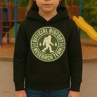 Bigfoot Research Team Retro Vintage Sasquatch Kids Hoodie thumb 3