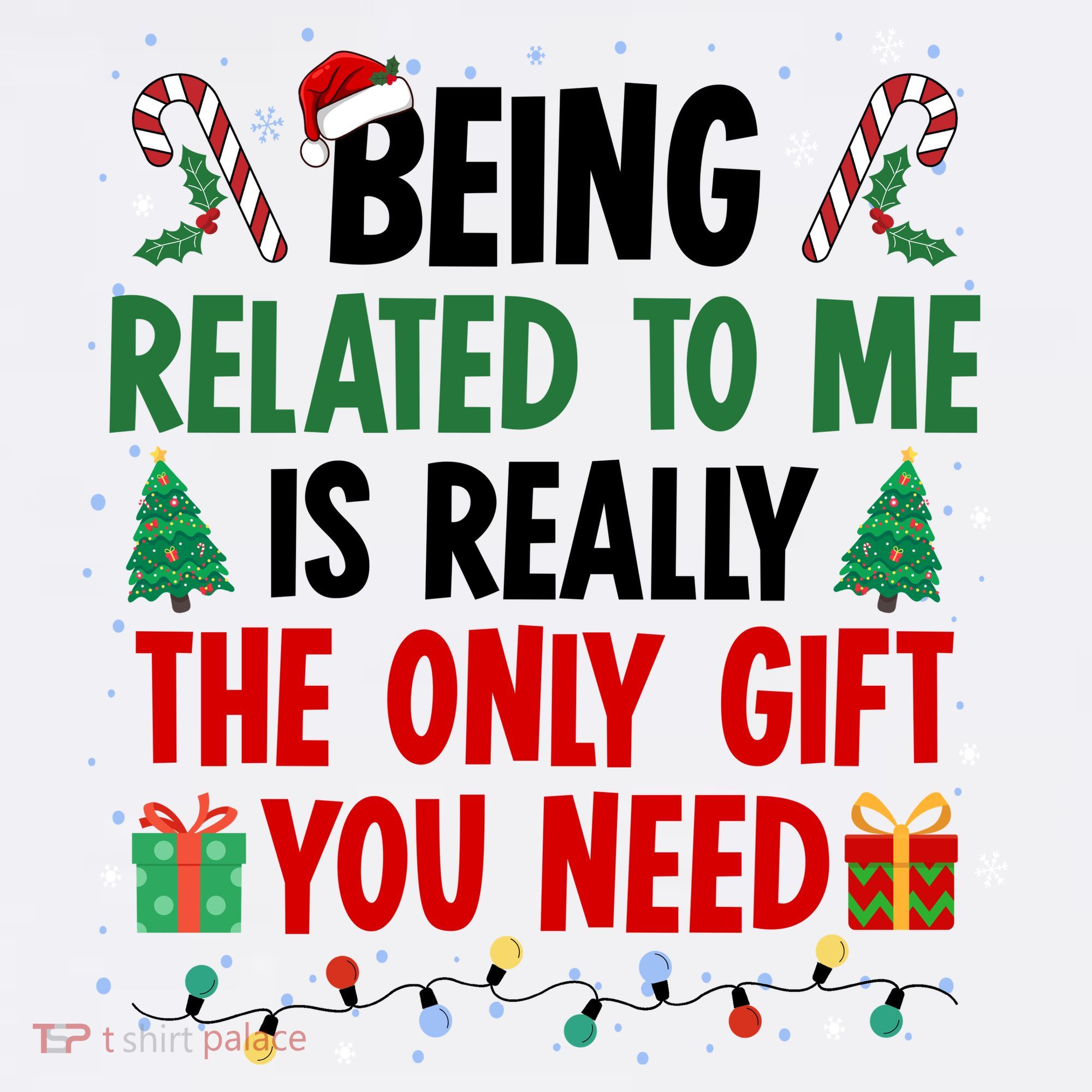 Being Related To Me Funny Christmas Family Xmas Women's Hoodie