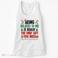 Being Related To Me Funny Christmas Family Xmas Women's Tank Top thumb 0