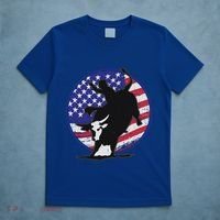 Bull Rider Trump Cute Gift Patriotic American Flag Trump Cow Gift T-Shirt thumb 5